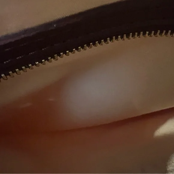 Louis Vuitton Pink Denim with Burgundy Travel Bag with Iconic Monogram - Picture 4 of 9